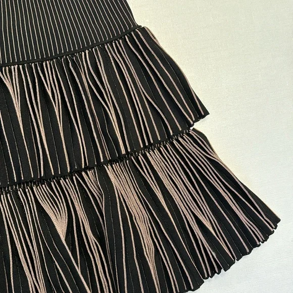 Alaïa Alaia Paris Tiered A-Line Dress in Black Viscose